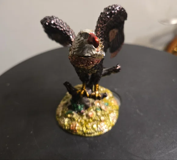 Elegant Bald Eagle Jeweled Trinket Box Objet d'art Release #20 "Majesty" - Picture 9 of 9